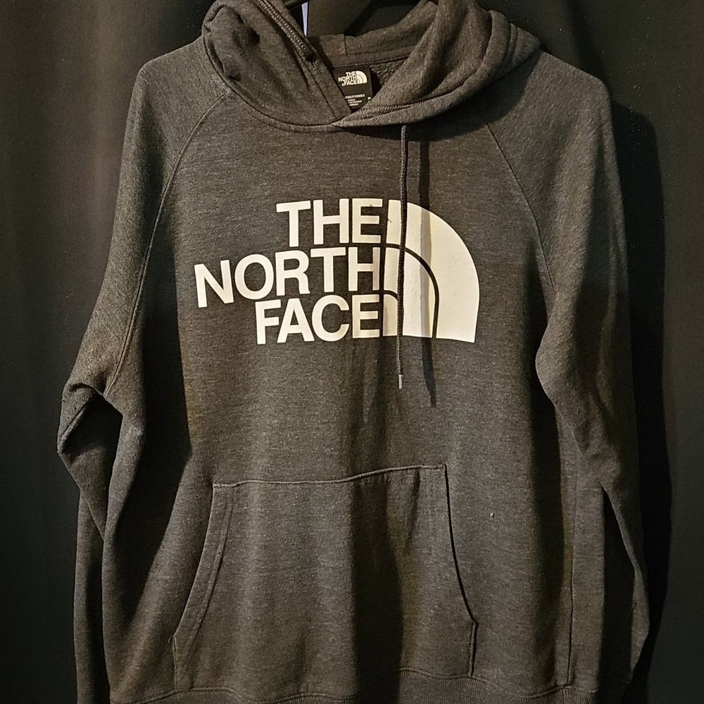 The North Face Women's Dark Gray Zip-Up Logo Hoodie